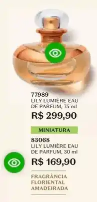 O Boticário Lily - lumière eau de parfum oferta