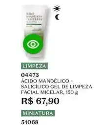 O Boticário O boticario - acido mandelico + salcilico gel de limpeza facial micelar oferta