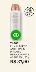 O Boticário Lily - lumière antitrans- pirante desodorante aerossol oferta