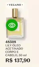 O Boticário Lily - óleo acetinado corpo e cabelo oferta