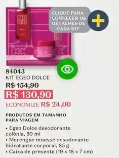 O Boticário Egeo - kit dolce oferta