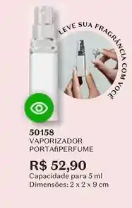 O Boticário Leve - vaporizador portaperfume oferta