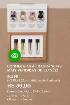 O Boticário Conheca as 4 fragrâncias mais vendidas de elysée oferta