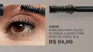 O Boticário Máscara para cíllos scandal lashes com óleo de coco oferta