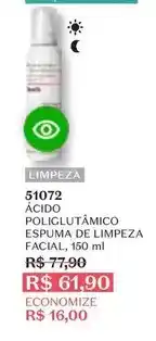 O Boticário De - acido poliglutamico espuma de limpeza facial oferta