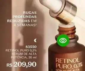 O Boticário Puro - puro 0.3% sérum de alta potência oferta