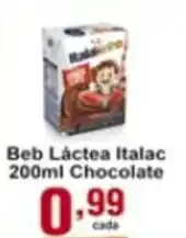 Rossi Supermercado Bebe lactea Italac 200ml Chocolate oferta