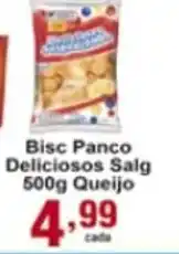Rossi Supermercado Bisc Panco Deliciosos Salg 500g Queijo oferta