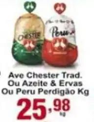 Rossi Supermercado Ave Chester Trad. ou Azeite & Ervas ou Peru Perdigao 1kg oferta