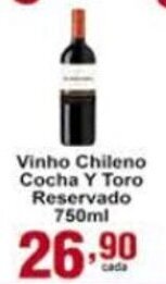 Vinho Chileno Concha Y Toro Reservado 750ml