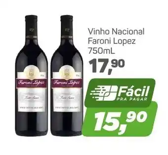 Arena Atacado Vinho Nacional Faroni Lopez 750ml oferta