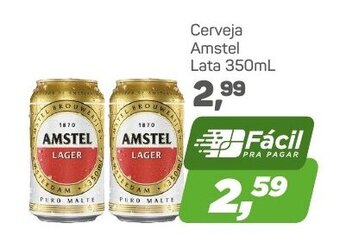 Arena Atacado Cerveja Amstel Lata 350ml oferta