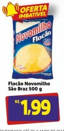 Mercado Extra Flocao Novomilho Sao Braz 500g oferta