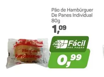 Arena Atacado Peo de Hamburguer De Panes Individual 80g oferta