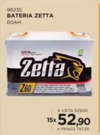 Benoit Bateria zetta 60ah oferta