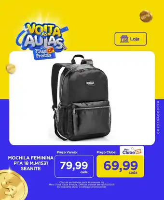 Casa Freitas Mochila feminina pta 18 mj41531 seanite oferta