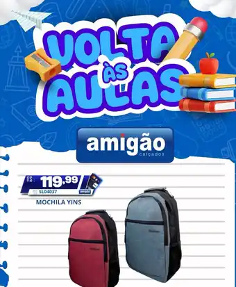 Amigão Calçados Mochila yins oferta