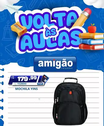 Amigão Calçados Mochila yins oferta