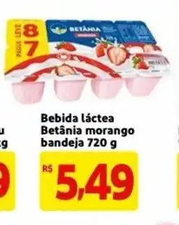 Mercado Extra Bebida Lactea Betania morango bandeja 720g oferta
