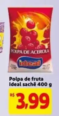 Mercado Extra Polpa de Fruta ideal sache 400g oferta