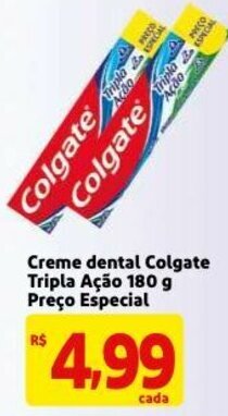 Mercado Extra Creme Dental Colgate Tripla Acao 180g preco especial oferta