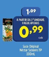 Arena Atacado Suco Original Nectar Sabore TP 200ml oferta