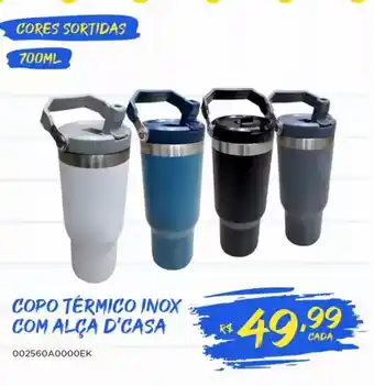 Casa Freitas Copo térmico inox com alça d'casa oferta