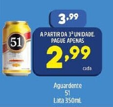 Arena Atacado Aguardente 51 Lata 350ml oferta