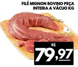 ServBem Filé mignon bovino peça inteira a vácuo oferta