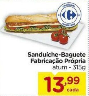 Carrefour Sanduiche- Baguete Fabricacao Propria 315g oferta
