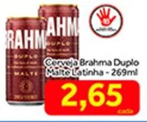 Shibata Supermercados Cerveja Brahma Duplo Malte Latinha 269ml oferta