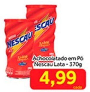 Shibata Supermercados Achocolatado em po Nescau lata 370g oferta