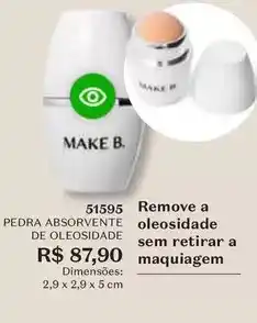 O Boticário Absorvente de oleosidade sem retirar a maquiagem oferta