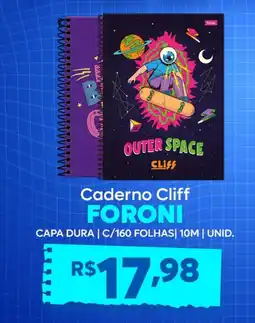 Big Bom Supermercados Caderno Cliff FORONI oferta