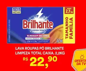 Supermercado Porecatu Lava roupas pó brilhante limpeza total caixa. oferta