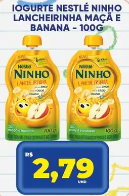 Tatico Iogurte nestlé ninho lancheirinha maçã e banana oferta