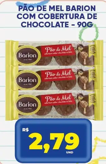 Tatico Pão de mel barion com cobertura de chocolate oferta