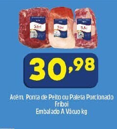 Arena Atacado Acem Ponta de Peito ou Paleta Porcionado Friboi Embalado a vacuo 1kg oferta