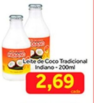 Shibata Supermercados Leite de Coco Tradicional Indiano 200ml oferta