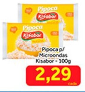Shibata Supermercados Pipoca p/ Microondas Kisabor 100g oferta