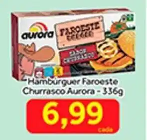 Shibata Supermercados Hamburguer Faroeste Churrasco Aurora 336g oferta