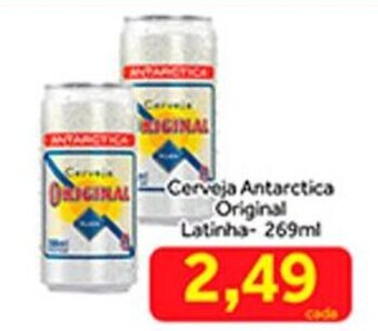 Shibata Supermercados Cerveja Antarctica Original Latinha 269ml oferta