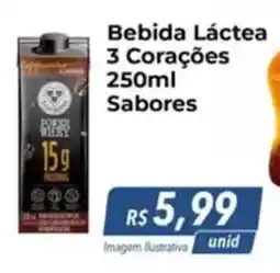 Hiper Moreira Bebida Láctea 3 Corações Sabores oferta