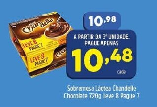 Arena Atacado Sobremesa Lactea Chandelle Chocolate 720g Leve 8 Pague 7 oferta