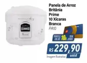 Hiper Moreira Panela de Arroz Britânia Prime 10 Xícaras Branca oferta