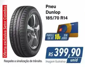 Hiper Moreira Pneu Dunlop 185/70 R14 oferta