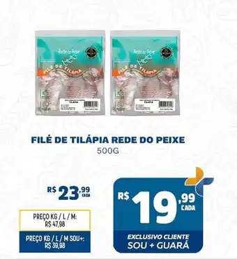 Supermercado Guará Filé de tilápia rede do peixe oferta