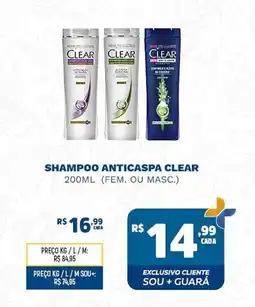 Supermercado Guará Shampoo anticaspa clear oferta