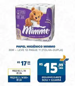 Supermercado Guará Papel higiênico mimmo oferta