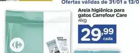 Carrefour Carrefour - areia higiênica para gatos care oferta